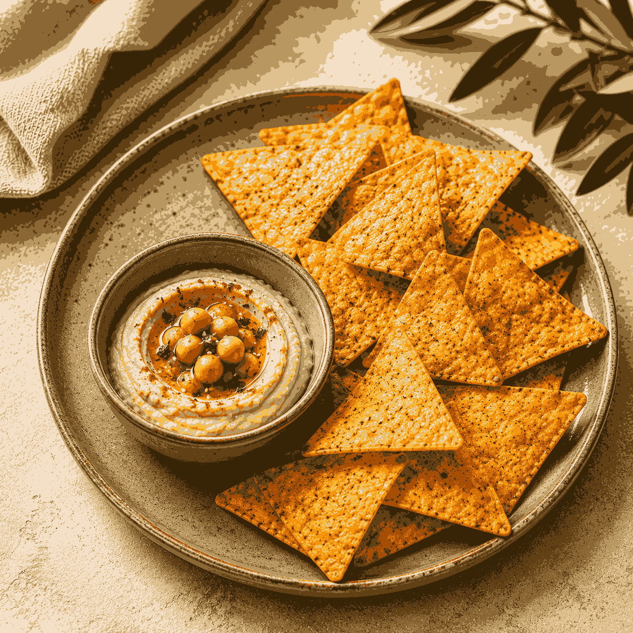 Hummus Bowl With Nachoes