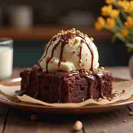Brownie With Ice Cream